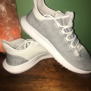 Adidas tubular grey and white solid